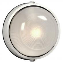  305111WH-118EB - Outdoor Cast Aluminum Marine Light - in White finish with Frosted Glass (Wall or Ceiling Mount)